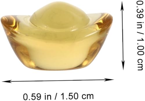 Miniatura 9 de BESTOYARD 100 piezas de lingote de oro, lingotes dorados, Feng Shui, lingote de oro, decoración del hogar, Yuan Bao, adorno de Navidad, decoración