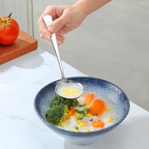 image for Wenkoni Small Soup Ladles,Sauce Gravy Soup Spoon Ladles,2 Pack SUS 304