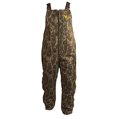 HOT SHOT Men’s Insulated MO Original Bottomlands Camo Bib, Adjustable Height, Leg Zippers, Designed for All Day Comfort, Extra Large