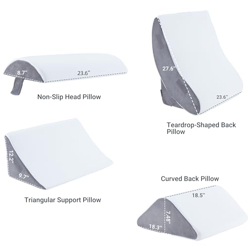 Kingfun 4Pcs Orthopedic Bed Wedge Pillow Set For Post Surgery thumb #4