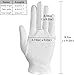 100% Cotton Gloves, White Cotton Gloves for Women Dry Hands Eczema Serving - Archival Coin Jewelry Inspection Gloves(1 Pairs)