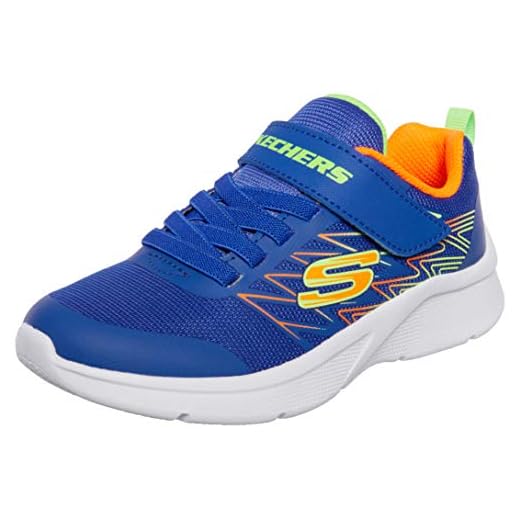 Skechers Microspec Texlor, Sneakers, Blue/Orange, 37 EU