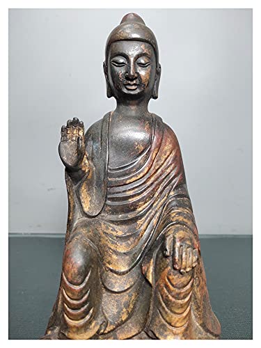Statue de Surong en bronze et laque cinabre de collection - 3