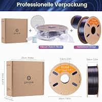 ERYONE Glitter PLA Filament for 3D Printer, 3D Printing PLA Filament 1.75mm +/- 0.03mm, 1kg (2.2LBS)/Spool, Triple Color Burnt Titanium Green & Rose & Purple Blue – Ansicht 6