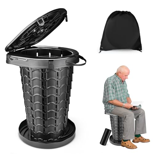 XXL einziehbare tragbare Toilette, Reise-Toilette (200 kg...