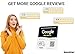Tap Google Review Plate - Tap for Instant Reviews - All Compatible Phones - Reusable Smart Tap NFC & QR - 12 x 12 cm - Mount Anywhere 3M Adhesive 3-Pack