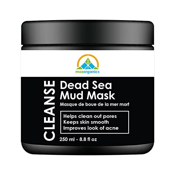 My Organic Zone Dead Sea Mud Mask for Face and Body - Best Facial Cleansing Clay for Blackheads, Whiteheads, Acne and Clogged Pores | Hydrates Skin & Improves Oily Skin (250g./8.8oz.) (Single)
