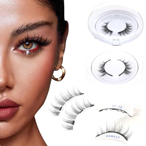 Magnetic Eyelashes Manga Lashes Cat Eye No Glue Spiky Magneitc Lashes zanlufly No Eyeliner Magnetic Eyelashes Natural Clear Band False Eyelashes With Magnetic Applicator