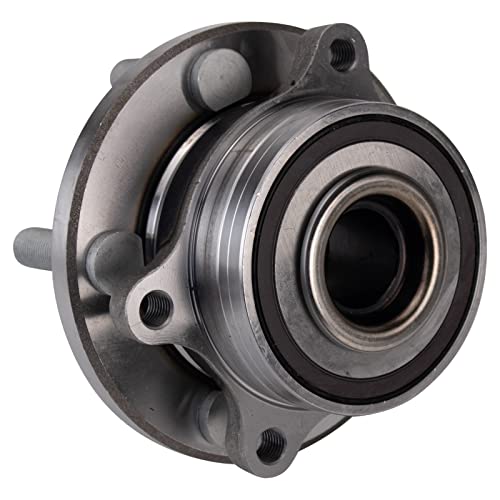 Image of TRQ Front Left and Right Wheel Bearing and Hub Assembly Set 2 Piece Compatible with 2015-2017 Ford Mustang Shelby GT350 2018-2021 Mustang GT 2017-2022 GT
