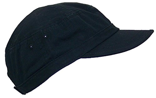 MG Women's Twill Enzyme Washed Adjustable Ballcap W/Pre-Curved Bill (One Size) - Black