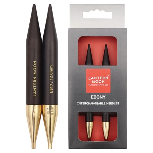 Image of Lantern Moon Ebony Wood Interchangeable Circular Knitting Needles 5 inch (13cm) | US Size 17 (12mm)