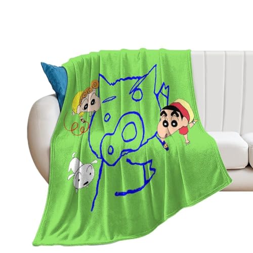 クレヨンしんちゃん ふ?りふ?りさ?えもん 毛布 ブランケット 夏用 冷房対策 フランネル生地 シングル ふんわり オールシーズン おしゃれ 掛け毛布 膝掛け かわいい キャラクター(100cm×130cm)