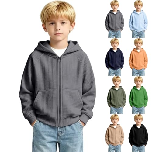 CSVBVSQ Jackets For Boys,(Grey_01,130=7-8Years)