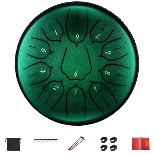 Steel Tongue Drum (Green 6inch 11 Notes)