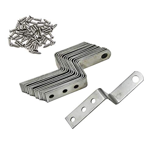 Geesatis 15PCS Right Angle Z Shaped Corner Bracket with Mounting Screws for Furniture Shelf Iron 3.2  X 0.6 