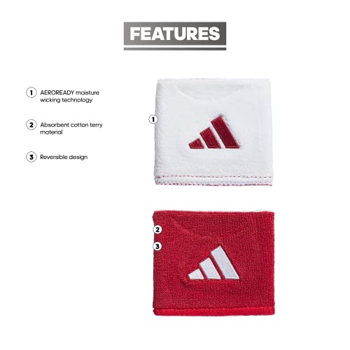 Image of Adidas Unisex Interval Reversible Wristband - Athletic Sweatband