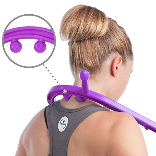 Body Back Buddy Classic - Trigger Point Back Massager, Full Body Muscle Pain Relief, Handheld Massage Stick, Massage Cane, Instructions Included (Purple Marbled) - Thumbnail 5