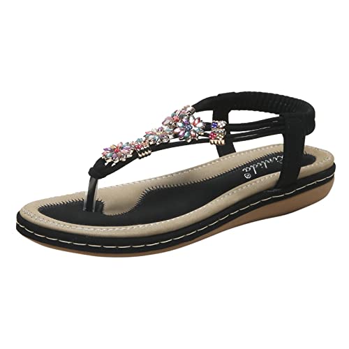 Generico Sandalias Chanclas Mujer Verano De Playa Sandalias Abiertas Plateau Elegantes Zapatos Chanclas Punta Abierta Con Cierre De Tobillo De Piscina Bajo Con Tacón Zapatos Bajos De Playa Ofertas