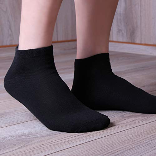 L&K Skarpety męskie do sneakersów, Czarny, 35-38 EU