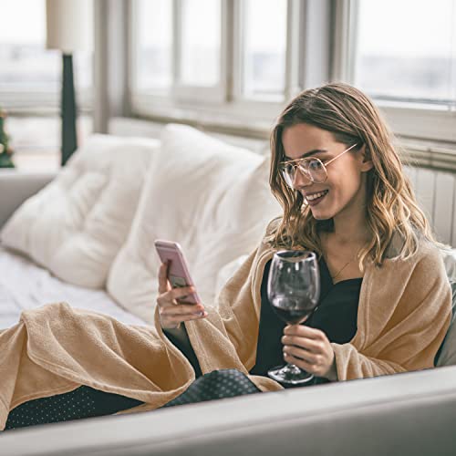 Vellux 1B07031 Original Insulating Core Hotel Style Solid Blanket Machine Washable Soft Cozy Warm Thermal Durable Pet Friendly All Seasons Layering Bed Sofa Blankets, Full Queen, Beige #TOP4