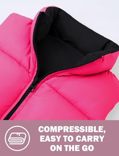 Image of SOLOCOTE Girls Puffy Vest Coat Water-Resistant Warm Winter Sleeveless Kids Jacket for 4-14 Years