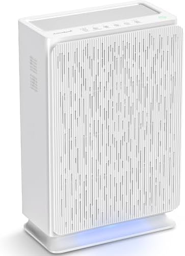 AromaRoom HEPA14 Air Purifier for Large Rooms up to 2100 Sq Ft, Smart PM 2.5 Sensor & Auto Mode, 99.99% Removal of Dust, Pollen, Pet Dander, Ultra-Quiet 22dB for Bedroom, Office - White