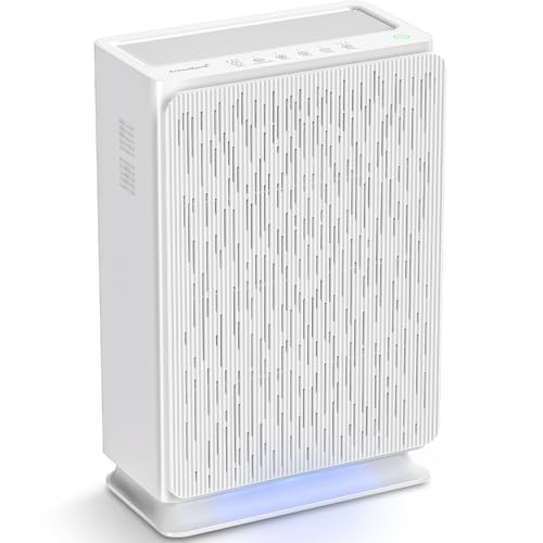 AromaRoom HEPA14 Air Purifier for Large Rooms up to 2100 Sq Ft, Smart PM 2.5 Sensor & Auto Mode, 99.99% Removal of Dust, Pollen, Pet Dander, Ultra-Quiet 22dB for Bedroom, Office - White