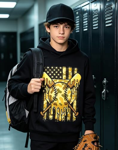 Image of Lovekider Boys Hoodies Sweatshirt Cool 3D Print Pullover with Big Pocket for Kids Fashion Warm Winter 6-16 Years