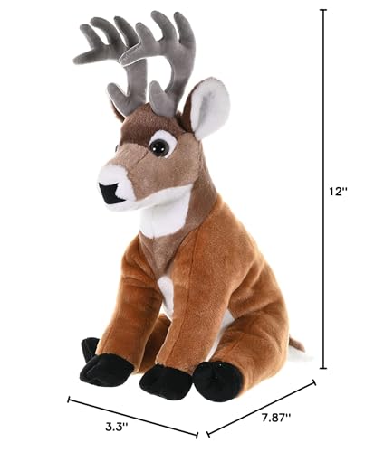 Wild Republic White Tailed Buck Plush, Stuffed Animal, Plush Toy, Gifts for Kids, Cuddlekins 12 Inches - Image 8