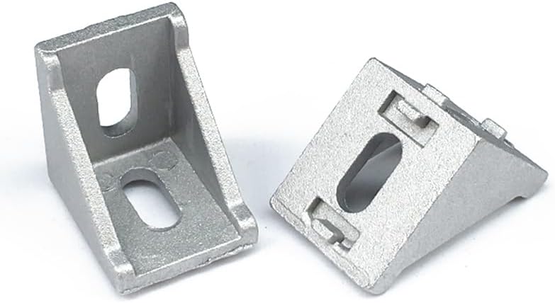 Boukenic Aluminum Profile Connector Set, Bracket, Equipped with T-shaped Screws and Flange Nuts for 30 Series Aluminum Profile Accessories (Black, 8 PCS)