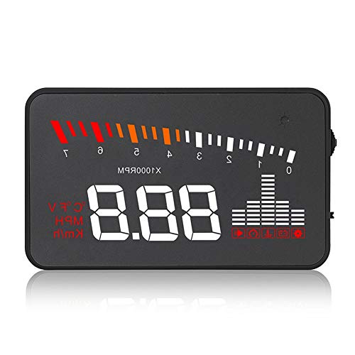 KIMISS 3.5 inches Head Up Display for Car,X5 HUD Universal HUD Head Up Display ODB2 system with Alarm Warning
