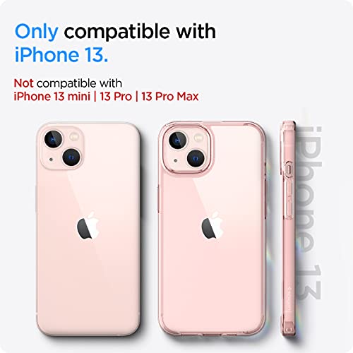 Image of Spigen Ultra Hybrid Back Cover Case for iPhone 13, Durable Hybrid Structure, Air Cushion Technology - Polycarbonate + TPU | Rose Crystal