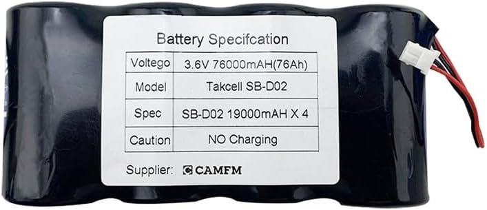 4/SB-D02 for Fluid Measuring Instrument D 3.6V Lithium Battery Takcell SB-D02 LS33600 ER34615