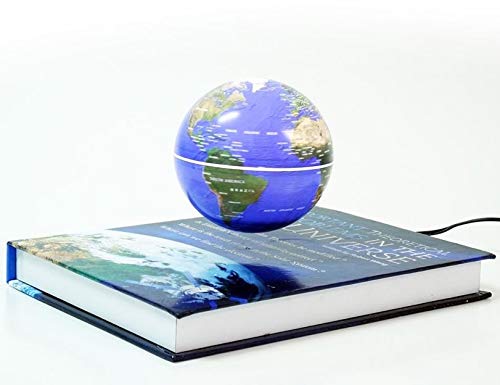 Globo que Flutua sobre Livro Mapa Mundi Magnético Planeta Mágico + Chaveiro Torre Eiffel - 20cm