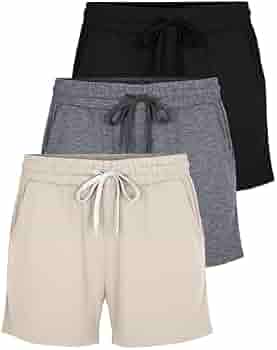 Real Essentials Women's 3-Pack Lounge Shorts - Athletic Sweat Shorts With Pockets, Plus Size Available - View #6