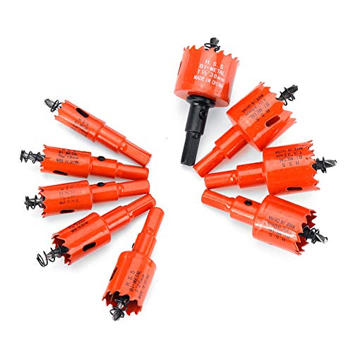 Set de 9 brocas hss 16-38 mm para metal y madera miniatura 7