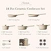 CAROTE Ceramic Cookware Set Nonstick, 14pcs Pots and Pans Set Nonstick, Non-Toxic & PFAS-Free, Dishwasher, RV/Camping Cookware Set, Cooking Pots with Lids, Light Taupe #1