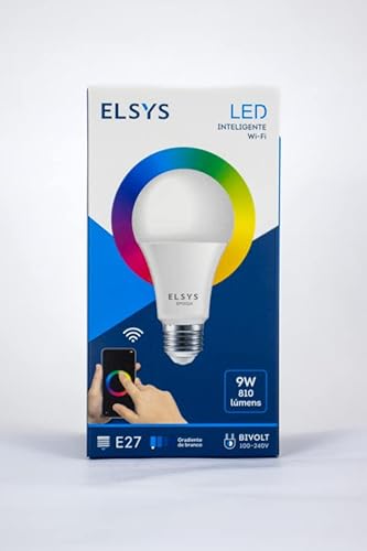 Lâmpada Inteligente Wi-Fi, Elsys, EPGG24, LED 9W, Controle via Celular - Compatível com Alexa