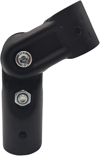 Miniatura 3 de 4 abrazaderas negras ajustables de 2 vías, aptas para tubos de acero de 1 pulgada (1.000 in) de diámetro exterior, abrazaderas de valla de eslabones