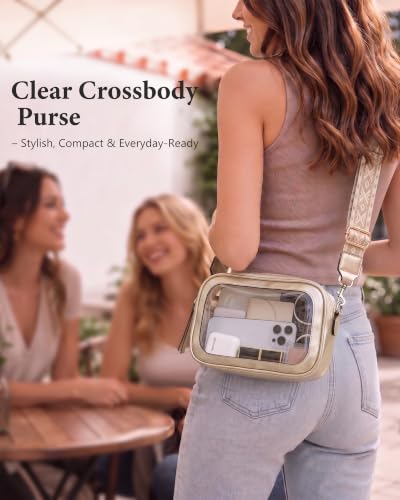 Image of Wuflyover Clear Bag for Stadium Events, Clear Crossbody Purse for Women