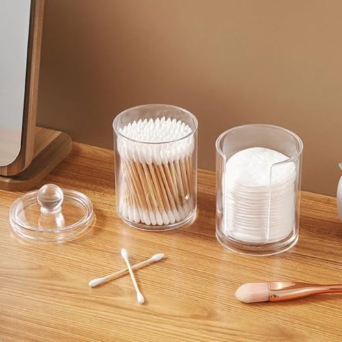 Organizador Multifuncional 2 em 1 Luxo Porta Disco de Algodão e Cotonete em Acrílico - Suporte Redon