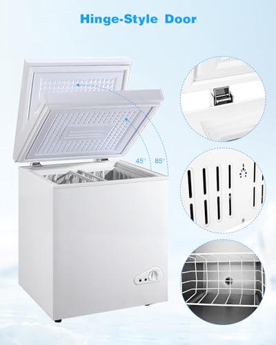 Euasoo FLG-72Q-WHITE 3.5 Cu.Ft Deep Compact Freezer, Chest Freezer thumb #3