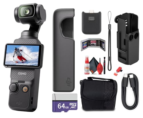 DJI Osmo Pocket 3 �W���o���J���� 50-in-1�A�N�Z�T���[�o���h�� | 4K60 �r�f�I | 1�C���`�Z���T�[ | ActiveTrack 6.0 | �r�f�I�u���O�p�R���e���c�쐬�J���� (CP.OS.00000301.01) + 64