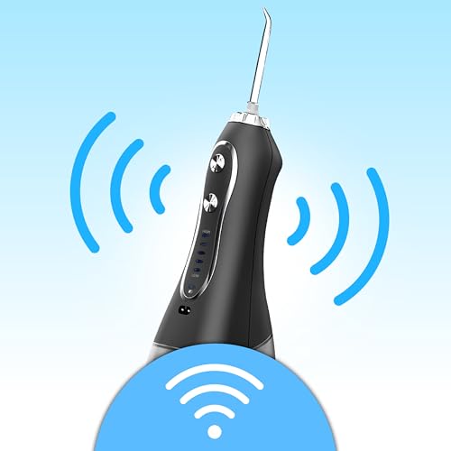 Retoo Munddusche Kabellos mit 5 Modi, Irrigator Set mit 8 austauschbare Spitzen, Zahndusche mit 300 ml abnehmbar Wassertank, praktischer Koffer inklusive, Zahnreiniger mit Schnellladefunktion – Bild 6