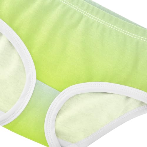 Joisal Toddlers Underwear Floral 2t Cotton Panties for Girl Stylish Underpants Briefs Lime Green Blue Gradient4