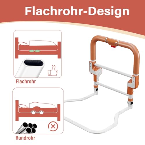CYHWQ Aufstehhilfe Bett für Senioren, Klappbares Bettgitter, Höhenverstellbar, mit Aufbewahrungstasche, Aufstehhilfen für Senioren, Menschen mit Behinderung und Schwangere (41 * 51cm)