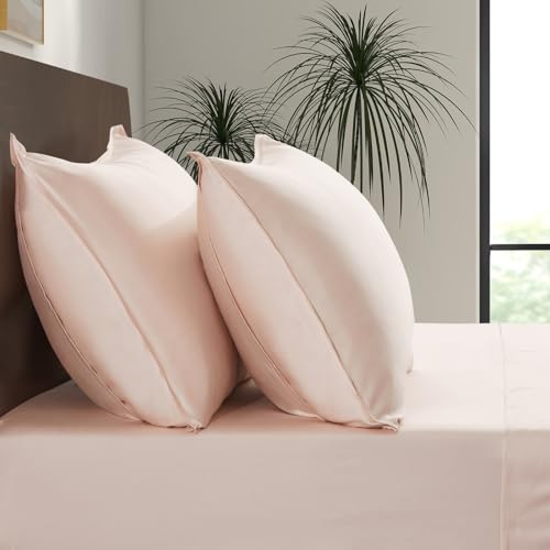 Image of King Envelope Pillowcase Set | 100% Viscose Made from Bamboo | Organically Grown| Ultra Soft | Cooling | 2pcs [Vintage Pink]