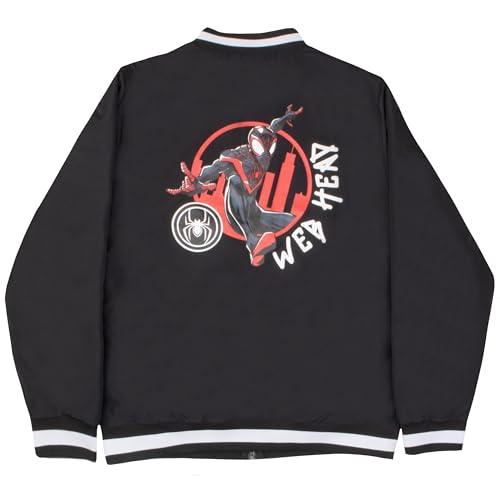 Image of Marvel Superheroes Boy's Bomber Jacket - Spider-Man, Miles Morales, Black Panther, Ghost-Spider, Venom Bomber Jacket for Kids