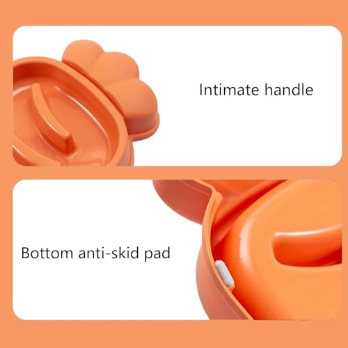 Image of Durable Slow Feeder Bowl for Dogs| Anti-Choke Non-Slip Pet Feeding Base and Easy to Clean| Dish Promotes Healthy Eating| Reduces Bloating and Digestive Issues (Orange)