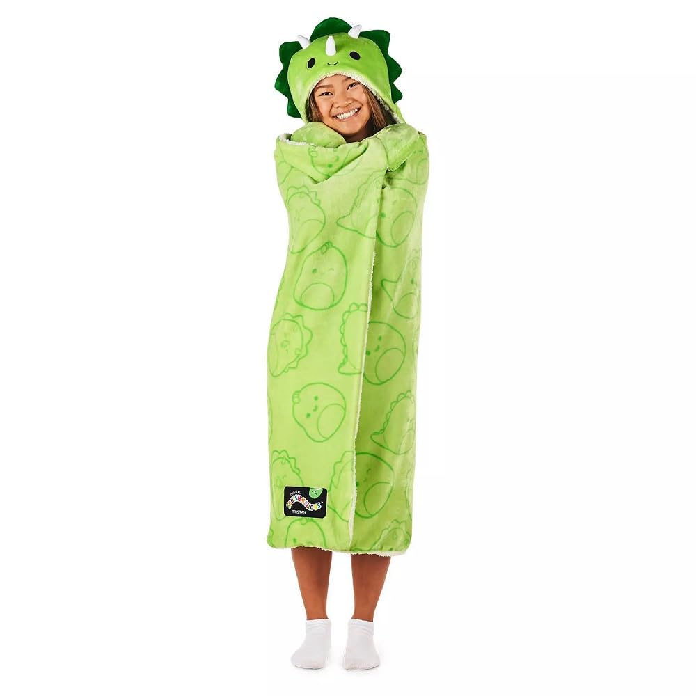 Franco Squishmallows Bedding Super Soft and Cozy Wearable Hooded Throw Blanket, 50" X 30" (Official Licensed Product)